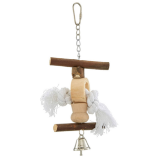 Wooden Toy with Rope and Bell 20cm