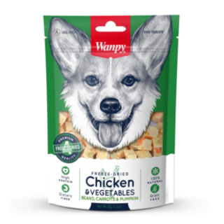 Wanpy Freeze Dried Chicken and Vegetables Dog Treat 40g