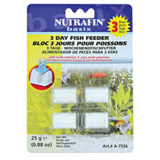 Nutrafin Basix 3 Day Fish Feed 4pk 25gm