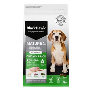 Black Hawk Mature Dog Food Chicken & Rice 20kg