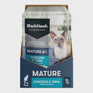 Black Hawk Original Cat Mature Chicken/Tuna/Gravy 85g