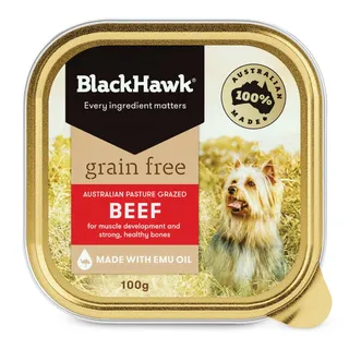 Black Hawk Adult Grain Free Wet Dog Food Beef 100g x9