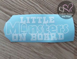 Little Monster/Monsters On Board - Car Decal