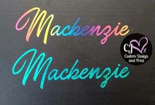 Stick On Name Label Specialty Colours - Cursive Fonts