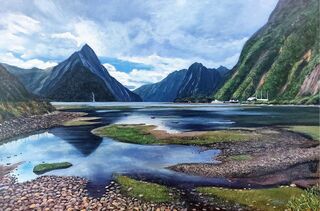 Landscape painting titled MAGICAL MILFORD-POA