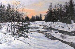 Landscape painting titled FROSTY LACE