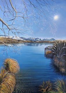 Landscape painting titled ILLUMINATE
