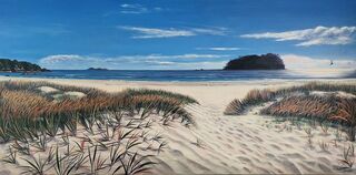 Landscape painting titled PEARL SANDS