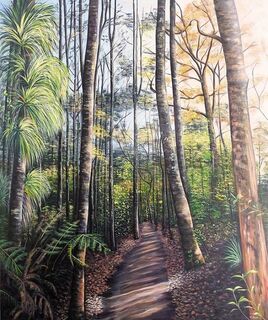 Acrylic painting titled SUN-DAPPLED