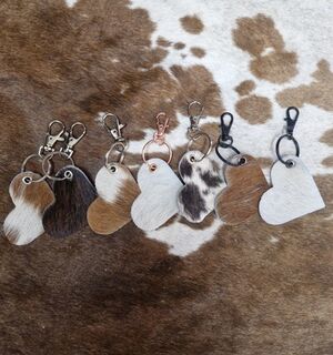 Cowhide Keychains