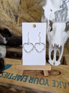 Heart shaped Barbed Wire Earrings
