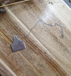 Cow Tag Necklace