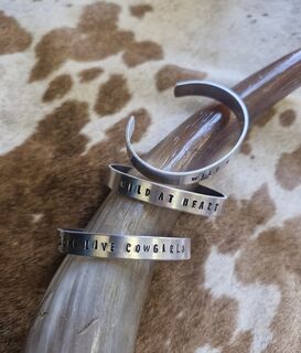 Silver stamped bracelet