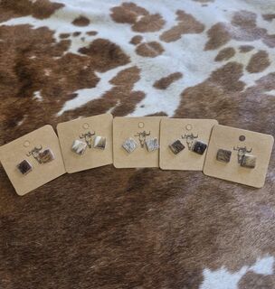 Cowhide Square Studs