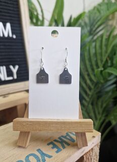 Cow Stamped Cowtag Earrings