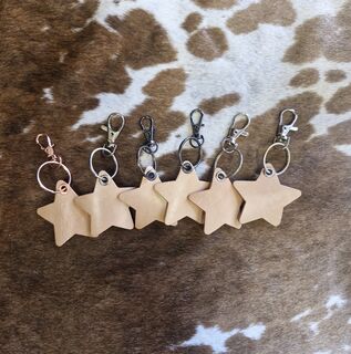 Star Leather Keychain