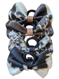 Cowhide Hair Tie Bow