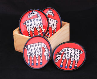 Set of 4 Coasters in Gift Box