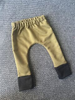 Harem Pants Size 6-9m - Olive/Black