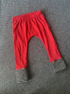Harem Pants Size 9-12m - Merino Red