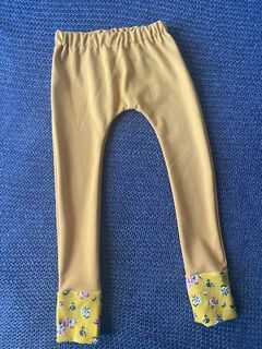 Harem Pants Size 3/4 - Mustard/Floral