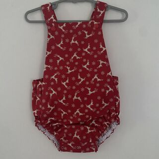 Red Reindeer 12-18m romper