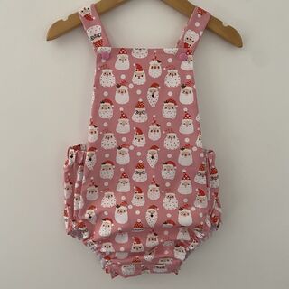Romper - Pink Santas