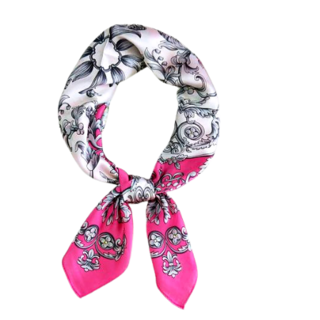 Satin Hot Pink Square Scarf