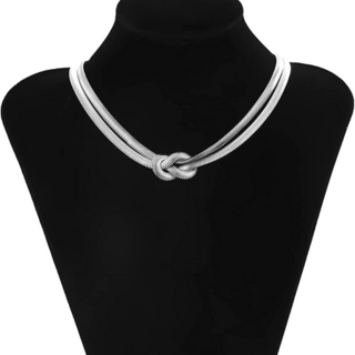 Love Knot Silver Necklace