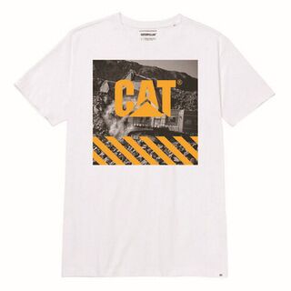 Cat Workwear - Heritage Graphic Tee - White