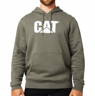 Cat Workwear - Foundation Hooded Sweatshirt - Gunmetal / Reflective