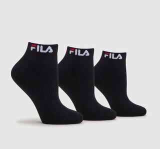 Fila - Unisex Ped Socks 3pk - Black - Size 11-14