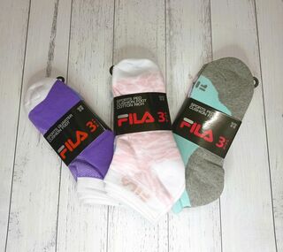 Fila - Cushion Foot Ped Sock 3pk Assorted - Size 2-8