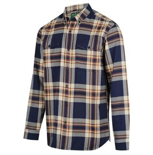 Ridgeline - Organic Check Shirt - Navy/Brown