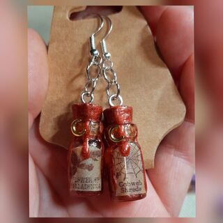 BELLADONNA & COBWEB POTION EARRINGS