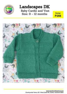 P266 8ply Landscapes Baby Cardie and Vest