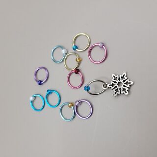 Narrative Yarns Stitch Marker Sets (10 ring 1 charm)