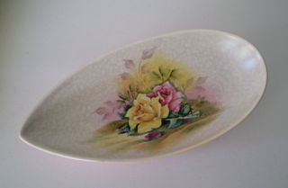 Crown Devon Roses Hand Painted Dish