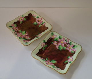 Pair Maling Apple Blossom Dishes