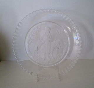 Glass Plate depicting Little Red Riding Hood and the Wolf