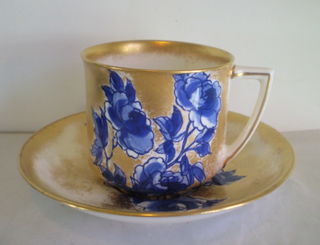 Royal Doulton Cobalt Blue & Gold Cup & Saucer