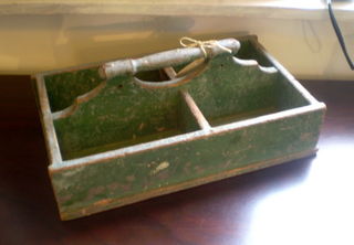 Old Tray with Turned Handle