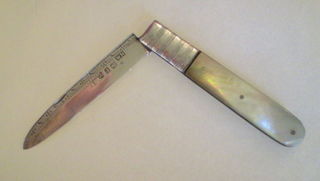 Sterling Silver Folding Fruit Knife, Sheffield 1827