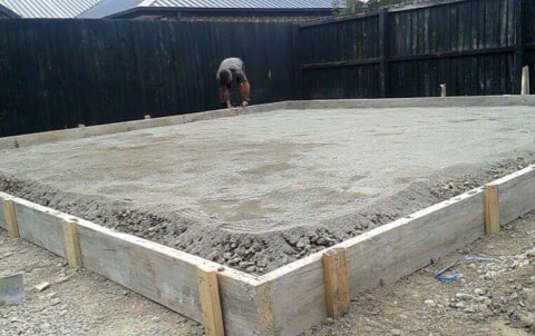 Concrete garage foundation prep