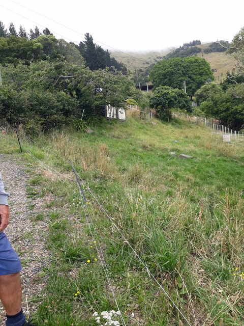Start of the hill cut for a permaculture herb garden in banks peninsula 