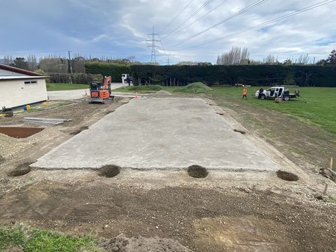 Wide Span Shed foundation earthworks, Christchurch 