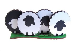 Coloured Coasters Sheep
