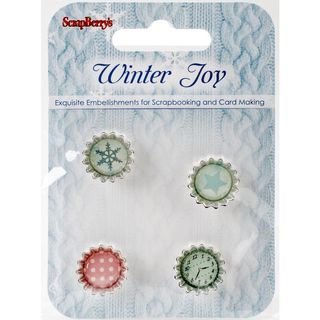 Winter Joy Decorative Cork 4pcs by ScrapBerry's