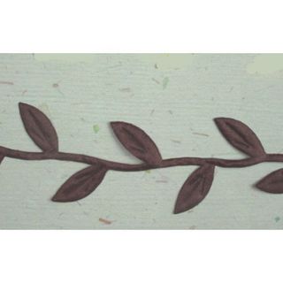 Leaf Garland Ribbon - Dark Brown