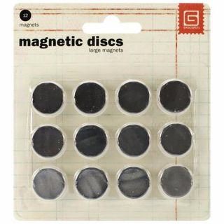 Basic Grey Magnetic Discs - Large - 12 Pk
